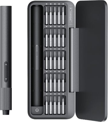 Набір викруток HOTO Feinmechaniker: електричний, магнітний, прецизійний. Для ремонту годинників, окулярів, телефонів, ПК. 170 об/хв, C4 × 28 мм