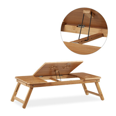 Relaxdays Bamboo Laptop Table XL