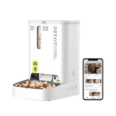 Автоматичний годівниця для котів та собак PETKIT з камерою, 5л, 1-10 прийомів їжі/день, функція AI