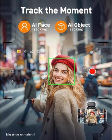 Стабілізатор Hohem iSteady V3 для смартфона: AI-трекінг, віддалений пульт, екран 2.2'', трипод, для зйомки Vlog TikTok