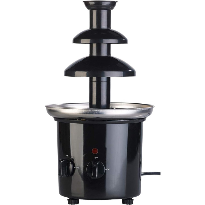 Шоколадний фонтан Rosenstein & Söhne з 2 рівнями, 275 Вт – Фонтан для шоколаду, Фондю, Кімнатний фонтан
