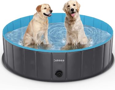 Dog Pool for Large Dogs, Foldable Swimming Pool Splash Pool Dog, Portable PVC Dog Pool Bathtub Dog Swimming Pool for Large Small Dogs, Light Blue, 80 x 20 cm