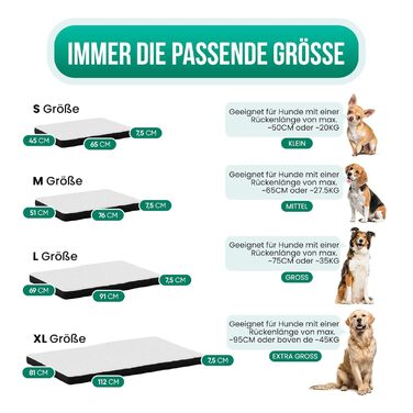 Ортопедичне ліжко для собак Avalo S - 45x65 см - Миється/Піна з пам'яті/Нековзке - Ортопедична подушка для собак Avalo