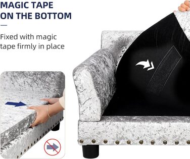 Софа для собак BingoPaw Luxus XXL: зручна лежанка для великих собак з м'яким кріслом та спинкою, сірого кольору, 120x74x40 см