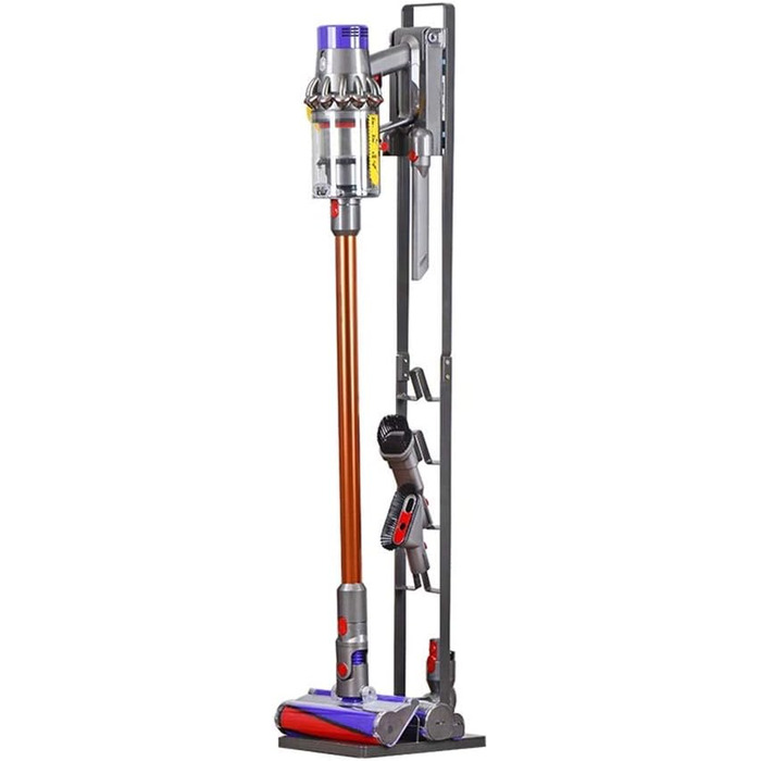 Підставка для пилососів Dyson – Organizer та кріплення для Dyson Gen5, V15s, V15, V12 Slim, V11, V10, V8, V7, V6, DC30, DC35 | Підставка з рамою для бездротових пилососів Dyson (Антрацит)