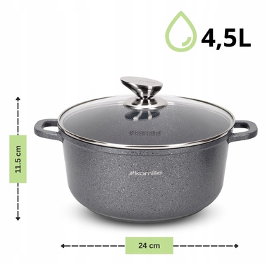 Набір кастрюль та сковорідок Kamille, 10 предметів, для індукційних та газових плит