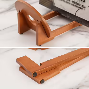 Vinyl Record Storage Rack – Tabletop Vintage Music Album Display Rack – Vinyl Record Storage Shelf Brown