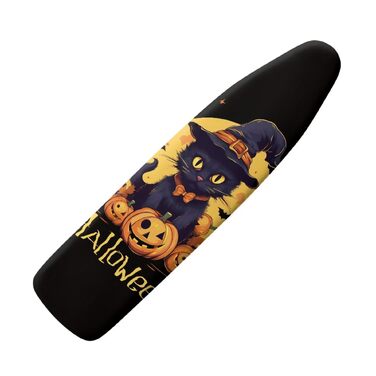 Чохол на прасувальну дошку з підкладкою «Різдво» (дизайн Halloween-кіт), потовщений та широкий чохол для прасування з м'якою підкладкою