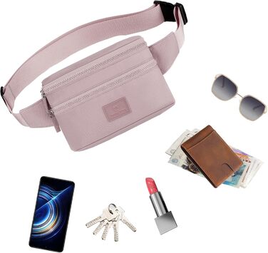 Поясна сумка на пояс для жінок та чоловіків, спортивна, водовідштовхувальна, для бігу (фіолетовий)