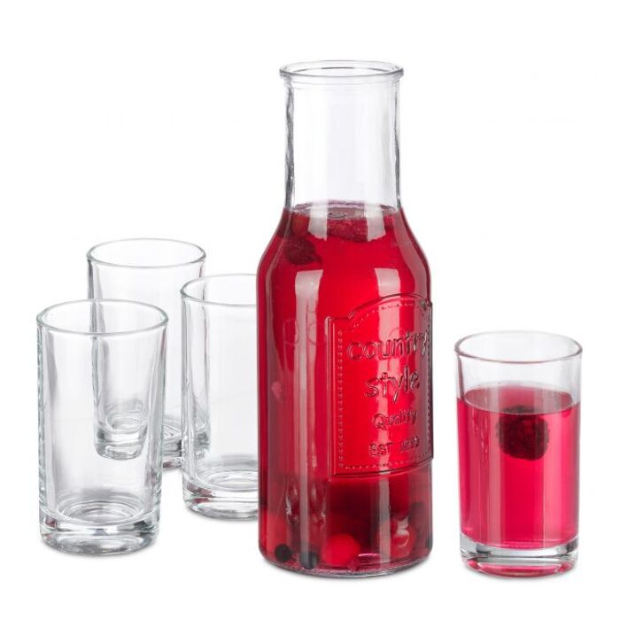 Relaxdays Water Carafe Set with Glasses