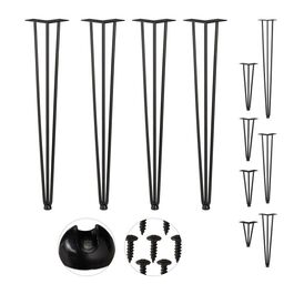 Relaxdays 4-Piece Hairpin Leg Set with 3 Supports
