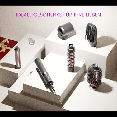 Airstyler 6-в-1: Фен-щітка, локони, об'єм, випрямлення, сушка волосся (Rose Gold)