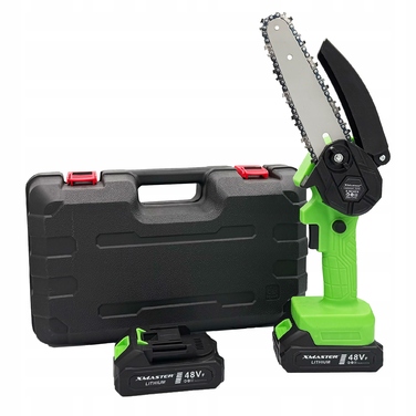 Акумуляторна ланцюгова пила XMaster 600 Вт, 16 см, з 2 акумуляторами