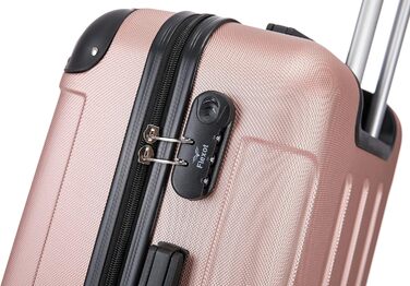 Чемодан Flexot® F-2045, 3-кількісний набір, ручна поклажа, рожеве золото