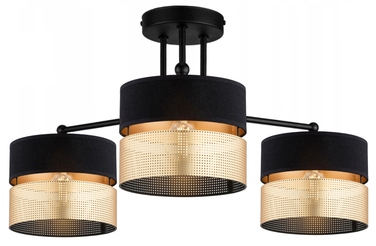 Підвісна лампа Elko-Lighting, чорно-золота, металева, 3-точкова, 28 см