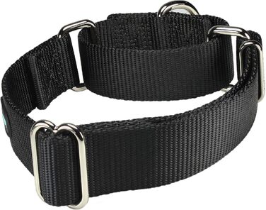 Нашийник для собак Mikivery Marraht з металевим декором, різнокольоровий, для маленьких, середніх та великих собак, чорний, розмір M: 35.5-53 см