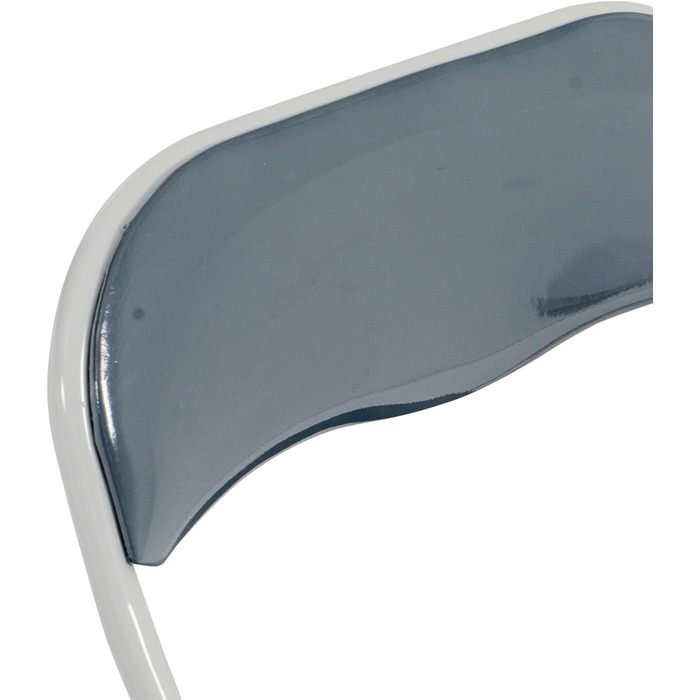 Складні стільці Harbour Housewares сірі, 2 шт, м'які, металевий каркас, для офісу, кухні, їдальні