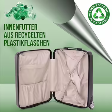 Aerolite 55x40x20cm Lufthansa, Eurowings, TUI, SunExpress, Condor, Ryanair Priority 2-wheel hard-shell carry-on luggage, hand luggage, hand luggage suitcase, cabin trolley, trolley suitcase 55x40x20 Grey