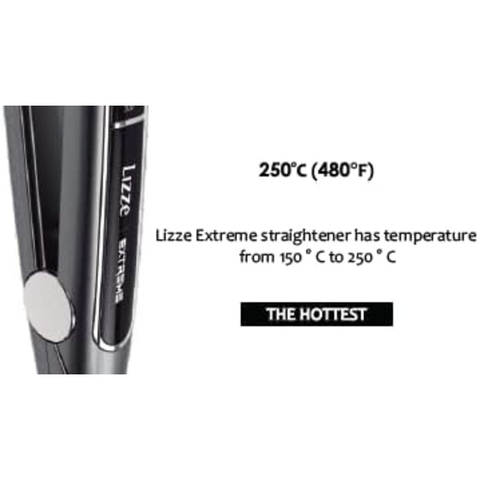 Праска для волосся Lizze Extreme Titan 250°C 220W професійна титанова
