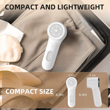 Електричний видалення ворсу з одягу - портативний бездротовий прилад для чищення одягу з LED-дисплеєм (чорний)