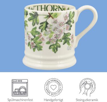 Велика керамічна чашка Emma Bridgewater Hawthron Tree 1/2 Pint – для кави, чаю, капучино, латте, подарункова чашка зі стонгверу