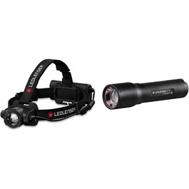 Налобний ліхтар Ledlenser H15R Core та ручний ліхтар P7R, LED, 1000 люмен, акумулятор 18650, до 210 м, до 40 годин роботи, магнітна зарядка, кріплення на стіну, комплект