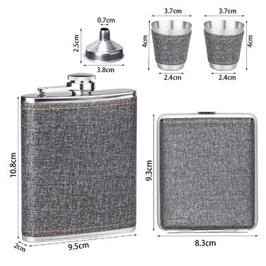 Набір фляга 260мл з нержавіючої сталі, фляга для віскі, міні-фляга, подарунок (зелена)