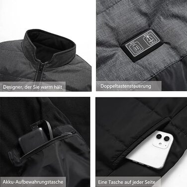 Обогреваемая жилетка з Powerbank M, куртка з підігрівом, чоловіча/жіноча жилетка з підігрівом - тепла жилетка з акумулятором