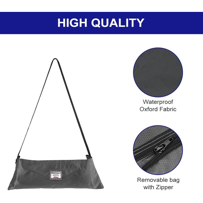 Килимок для собак Outdoor, 100x70 см, вологостійкий, миючий, з сумкою та знімачем шерсті. Підходить для подорожей, кемпінгу, собак та котів. Теплий килимок, велика подорожня ковдра, оксфордська тканина, чорний колір.