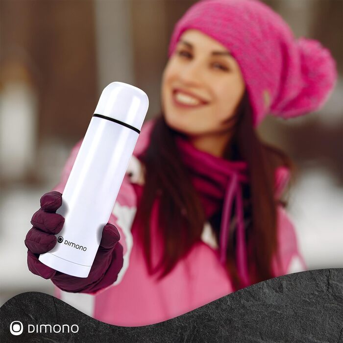 Термос з нержавіючої сталі з чашкою та щіткою, 500 мл; термос-термокана з подвійними стінками, ізольований, не протікає, придатний для миття в посудомийній машині, BPA-free