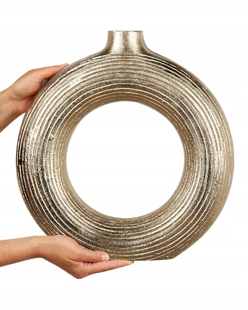 Декоративна ваза COMAL Metal, 40 см, золотиста