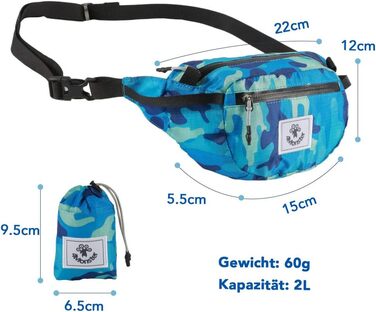 Водонепроникна поясна сумка 4Monster, ультралегка, для чоловіків та жінок, спортивна, туристична (армійсько-зелений, морський блакитний)