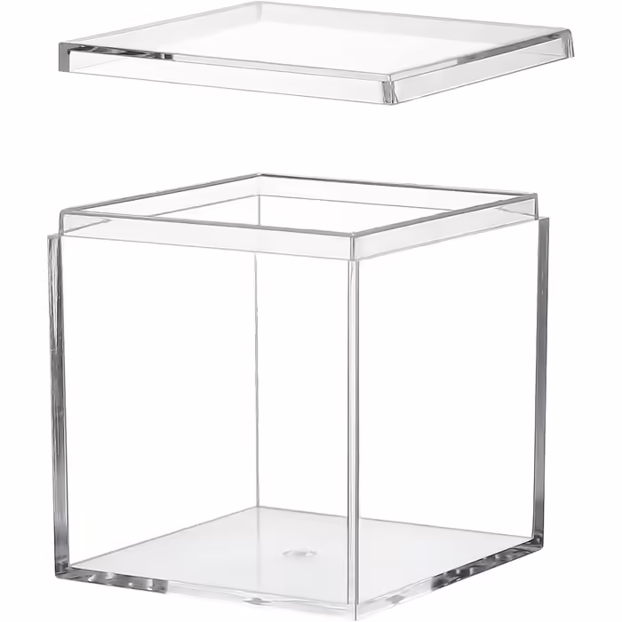 Круглі акрилові контейнери з кришкою, прозорі, 2 шт, 15×2,6 см, для зберігання цукерок, пігулок, намистин, дрібних прикрас