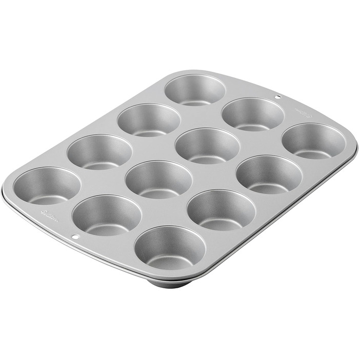 Wilton Muffin Pan, Recipe Right, Non-Stick, Standard, 12 Cups, 2-Pack, Assorted