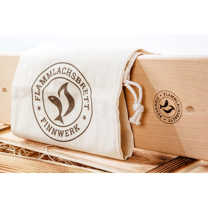 FINNWERK Stainless Steel Salmon Grilling Boards - Solid Birch Wood, Smoking Planks - Angle Adjustment System (Set of 1, Gift Set, White)