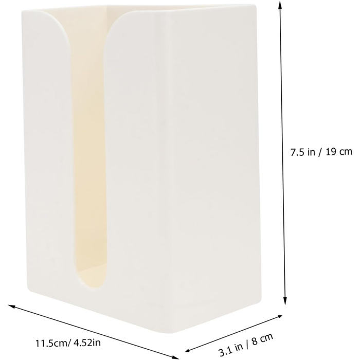 Cabilock Towel Dispenser Wall Tissue Box Wall Mount Under Table Cabinet No Trace Paper Towel Paper Hand Towel Folded Towel Storage Kitchen Bathroom Toilet Office White