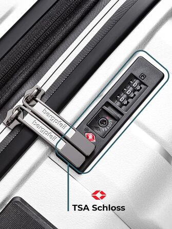 Чемодан середнього розміру з жорстким корпусом, розширюваний | Trolley 45 x 27 x 66 см з поліпропілену | Унісекс, вага 3,7 кг | Подвійні колеса & TSA-замок (Travel) | Відділення для ноутбука (55 см)