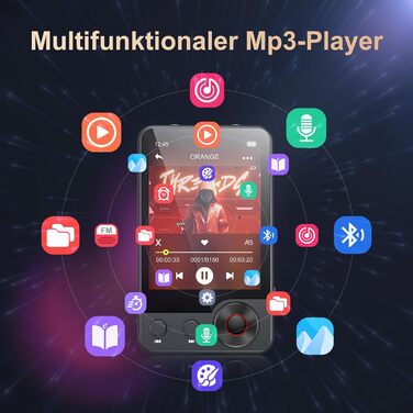 MP3-плеєр 128GB з Bluetooth 5.3, 2.4