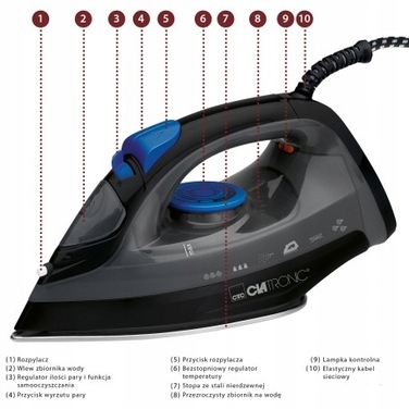 Парова праска Clatronic DB 3703 (7 функцій)
