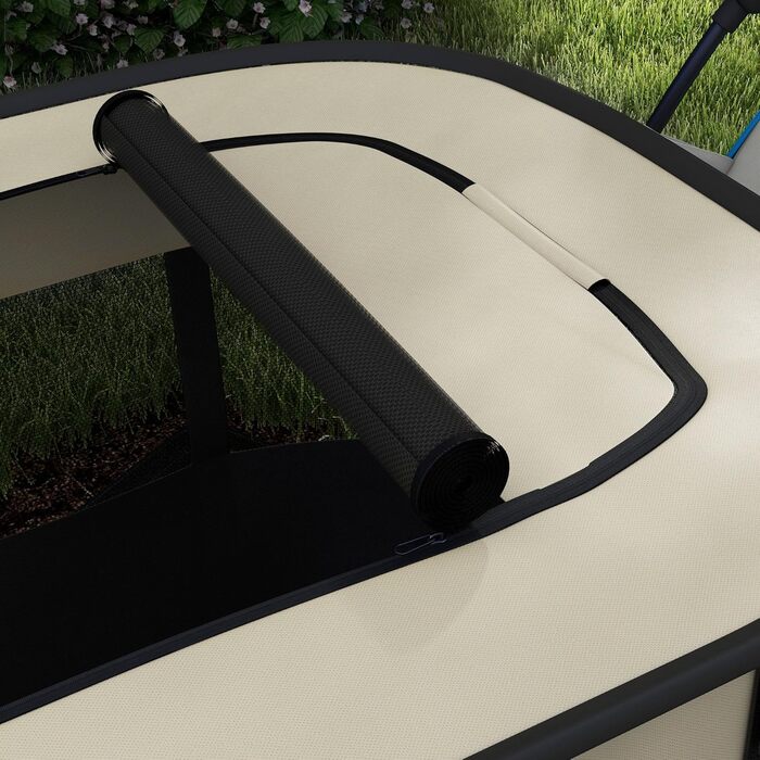 PawHut: Фрейлауф для собак з Оксфордської тканини, 94x74x60 см, кремово-білий та чорний