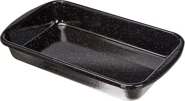 Форма для запікання Riess CLASSIC 36×21,2×5,5 см, емальована, чорна, для духовки та індукції