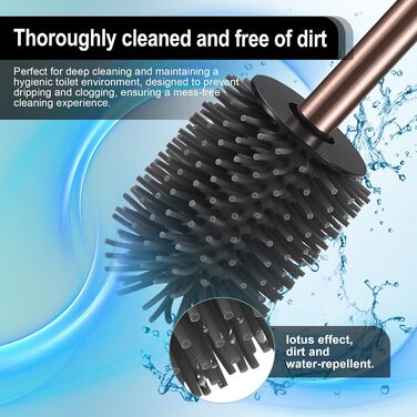 Настінна щітка для туалету DAZI з кріпленням без свердління, нержавіюча сталь, сучасний дизайн, знімний внутрішній стаканчик, золотий/рожевий золотий колір