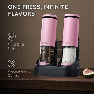 Електричні соляна та перечна млини 2 в 1 з LED-підсвічуванням та USB-C зарядкою, з нержавіючої сталі