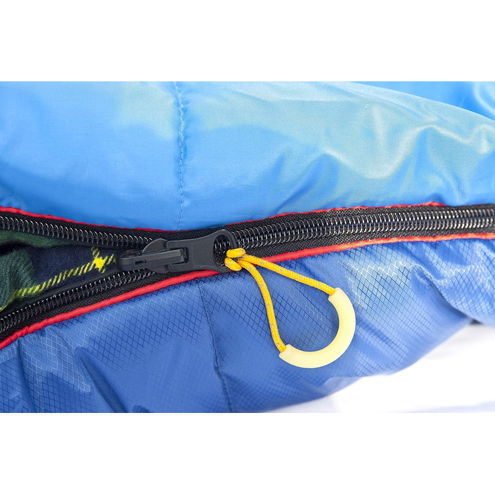 Спальний мішок Alexika Tundra Plus - теплий, зручний, прямокутний, 3-сезонний для дорослих та сімей, для кемпінгу та відпочинку на природі при низьких температурах (-2°C), з компресійним мішком, ліворуч