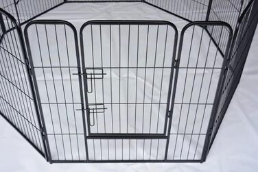 Вигул для цуценят, вольєр, клітка для собак, огорожа для собак, клітка для тварин, огорожа для тварин, клітка для собак з гратами, вигул для тварин, клітка для транспортування, вигул для кроликів, кемпінговий забір, кемпінговий вольєр, 12-TLG., 80 см, клі