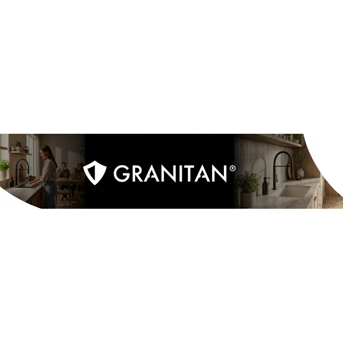 Змішувач для кухні стійка Granitan Scala, чорний