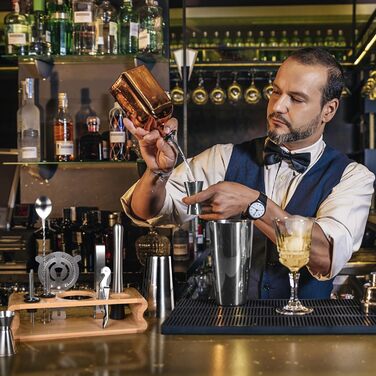 Набір для коктейлів Esmula 550/750 мл, 12 предметів, нержавіюча сталь, професійний набір бармена, подарунок для чоловіків та жінок, стильний набір для домашнього бару + буклет з рецептами