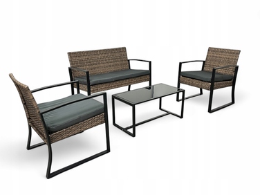 Комплект садових меблів Ideal Garden з техноротанга, багатоколірний, 4 предмети
