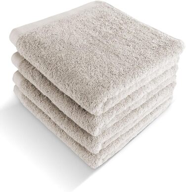 Рушники Herzbach Home Premium, 50 x 100 см, 4 шт. (пісочний колір) – 100% бавовна, преміум-якість