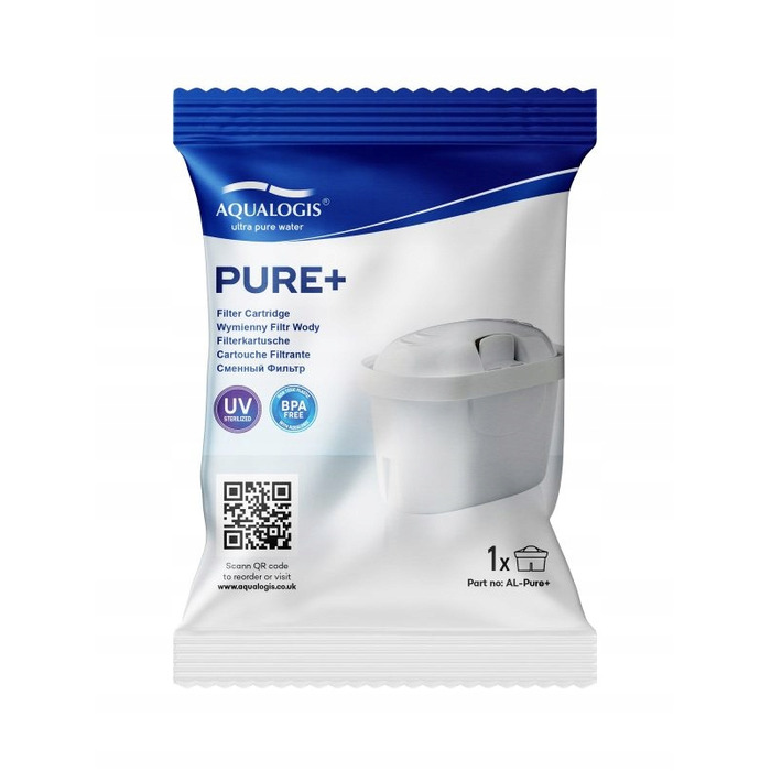 Набір 6 фільтрів для води Aqualogis Pure+ (сумісні з Brita та Dafi) для фільтрувальних глечиків